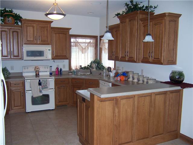 Solid surface countertops with a raised bartop